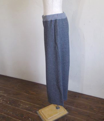 melton knit wide pants（グレー）