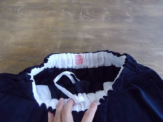 compact yarn corduroy skirt（ネイビー）
